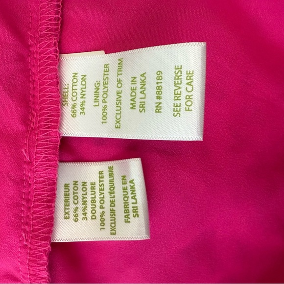 Lilly Pulitzer Celyn Romper Magenta Pink Tic Tac Tile Lace Size 2 - Picture 9 of 9
